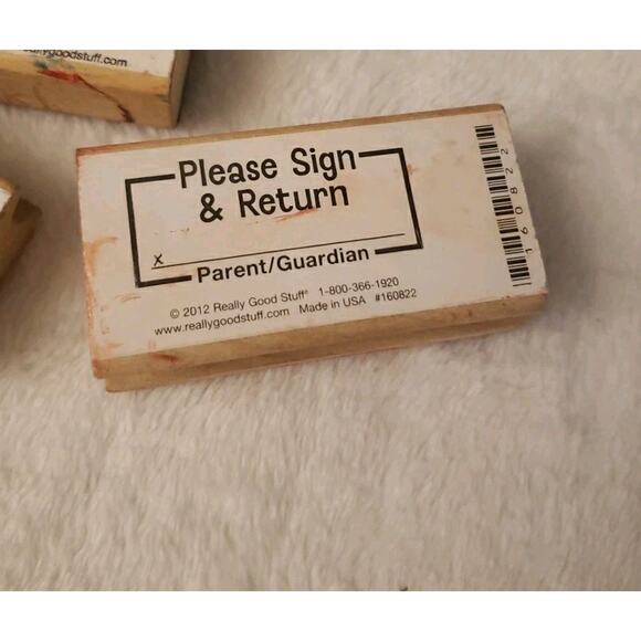 RUBBER STAMPS Lot of 3 Really Good Stuff Teacher Rubber Stamps Wood Mounted - Picture 5 of 8